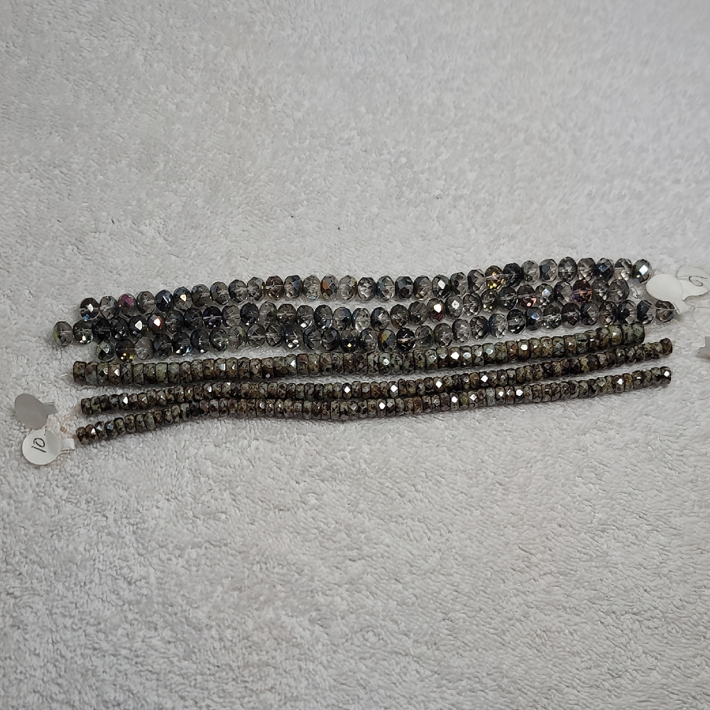 6 Strands Of Faceted Beads